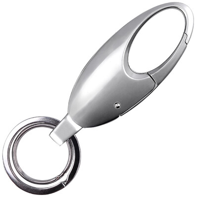 

Bean Drum Eyelet Keychain Ring Two-point Ring Spring Recessed Car Keyring Birthday Present YSK004 Black