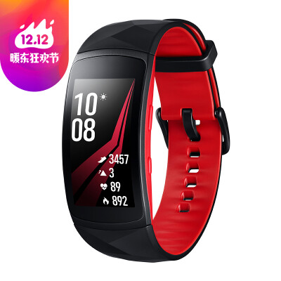 

Samsung gear fit2 pro sports smart multi-functional bracelet red long strap 50 meters waterproof built-in GPS swimming monitoring monitoring sports with 4G memory