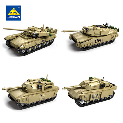 

KAZI Military Model Block Tank ABS Building Block DIY Army Toys Kids Gift 4 Style Compatible with Lego Brick-84042