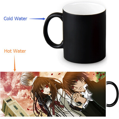 

Vampire Knight 350ml12oz Heat Reveal Mug Color Change Coffee Cup Sensitive Morphing Mugs Magic Mug Milk Tea Cups