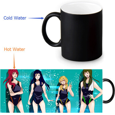

Iwatobi Swim Club 350ml12oz Heat Reveal Mug Color Change Coffee Cup Sensitive Morphing Mugs Magic Mug Milk Tea Cups