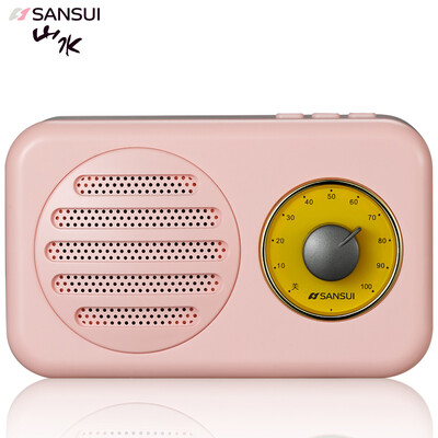 

Пейзаж (SANSUI) T1 Bluetooth-динамик Компьютер Беспроводные портативные динамики Мини-звуковая карта Cannon Мобильный телефон Сабвуфер Розовый