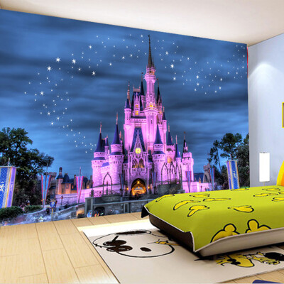 

Custom 3D Photo Wallpaper For Kids Room Sofa Backdrop Wall Papers 3 D Cartoon Castle Starry Sky Home Decor Papel De Parede Sala