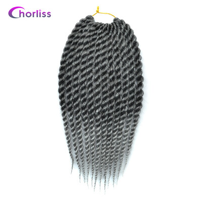 

Chorliss 12" Synthetic Ombre Color Braiding Hair Extensions Mambo Twist Crochet Braids Hair burgundy 75g/pack