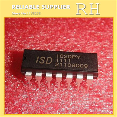 

100PCSlot ISD1820PY ISD1820 DIP14 8-20 seconds single segment voice recording circuit