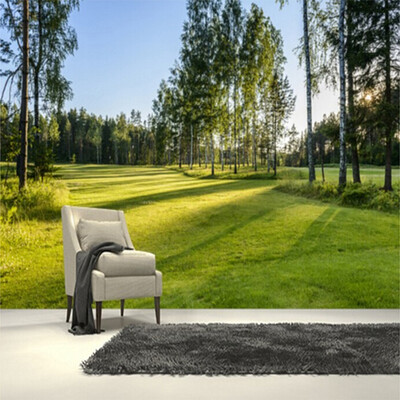 

Fresh Green Trees Sunshine 3D Stereo Photo Mural Wallpaper Living Room Restaurant Cozy Decor Wall Painting Papel De Parede Sala