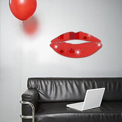 

3D 4-color Mouth Shape Acrylic Wall Sticker Home Decor
