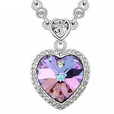 

Heart Necklaces Pendants Crystal from Austrian Elements Vintage Fashion Jewelry Necklaces For Women 10800