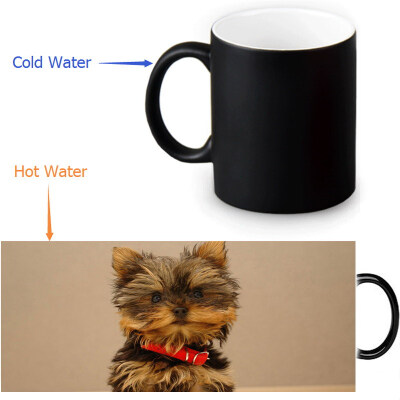 

Yorkshire Terrier 350ml12oz Heat Reveal Mug Color Change Coffee Cup Sensitive Morphing Mugs Magic Mug Milk Tea Cups