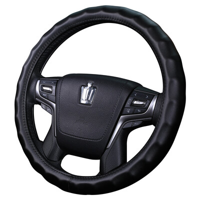 

Anjiji Nanjiren leather car steering wheel cover car handle set cowhide sets of four seasons universal business black
