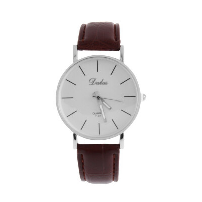 

Fashion Men Women Simple Style Big 3 Hands PU Leather Quartz Wrist Watch