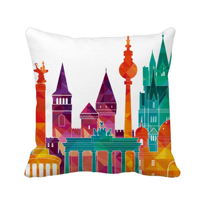 

Germany Building Set Architecture Square Throw Pillow Insert Cushion Cover Home Sofa Decor Gift