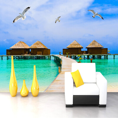 

Custom Wall Painting Seaside Scenery Large Mural Обои Гостиная Диван Спальня Телевизор Фоновая фотография Стеновая бумага Rolls 3D