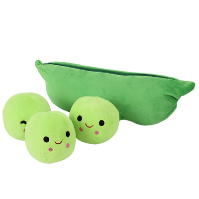 

25CM Kids Baby Plush Toy Cute Pea Stuffed Plant Doll Girlfriend Kawaii For Children Gift High Quality Pea-shaped Pillow Toy