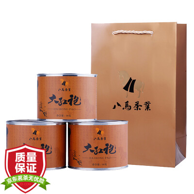 

Восьмой чай с чаем чая Oolong Wuyi Rock Tea Dahongpao Round Can Gift Bag 80g * 3