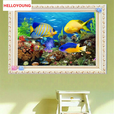 

DIY 5D Diamonds Embroidery Underwater World Magic Cube Round Diamond Painting Cross Stitch Kit Diamond Mosaic Home Decor