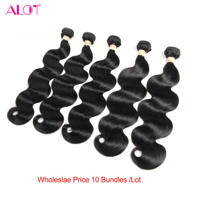 

Alot Hair Product Indian Hair Wholesale 10pcs Body Wave Hair Extension Bundles 8 to 28 inch