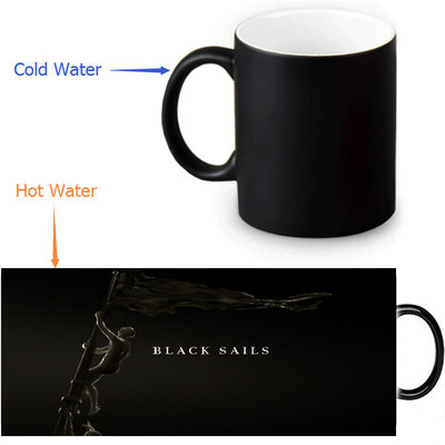 

Black Sails 350ml12oz Heat Reveal Mug Color Change Coffee Cup Sensitive Morphing Mugs Magic Mug Milk Tea Cups