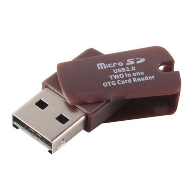 

2-in-1 Micro SD TF Card Reader with OTG USB 2.0 + Micro USB for PC and Phone