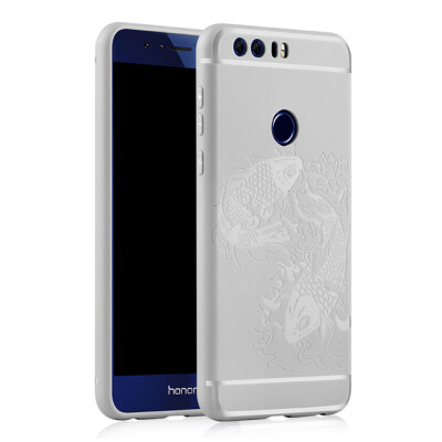 

GRASALE case For Huawei Honor 8 Luxury Soft silicone Fish pattern Protective back cover for huawei honor8