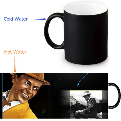 

Frank Sinatra 350ml/12oz Heat Reveal Mug Color Change Coffee Cup Sensitive Morphing Mugs Magic Mug Milk Tea Cups