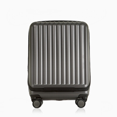 

LATIT PC zipper travel luggage trolley case men and women 20-inch universal wheel extension business travel boarding box dark gray