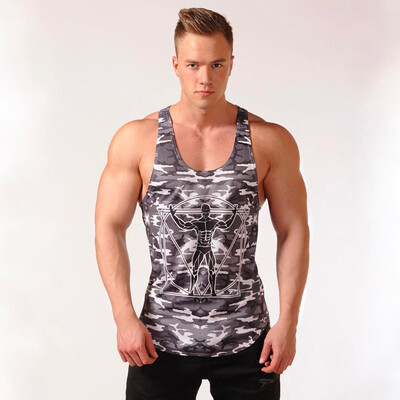 

Muscle Dr brothers fitness mens new fast-drying tight sports fashion trend sleeveless stretch hurdle vest