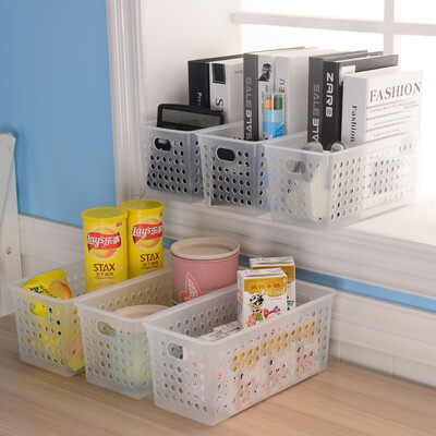 

Lixin LIXIN plastic storage basket dormitory office bathroom storage box small multifunctional storage basket 6 sets high permeability environmental protection material LX9846