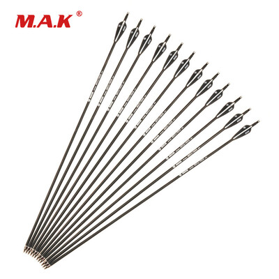 

12 шт. Углеродная стрела Длина 28 дюймов Диаметр 7.8 мм Позвоночник 500 для стрельбы из лука Стрельба из лука