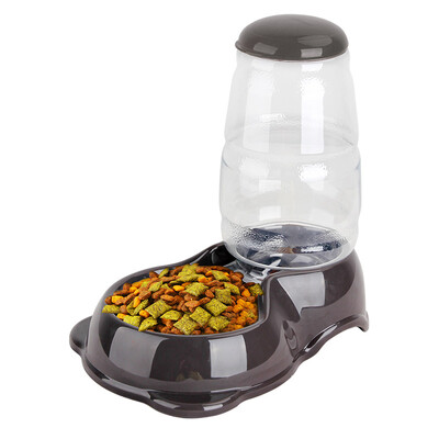 

Pawise automatic feeder cat bowl dog bowl pet cat&dog supplies large capacity feeding set 136KG white brown color random hair