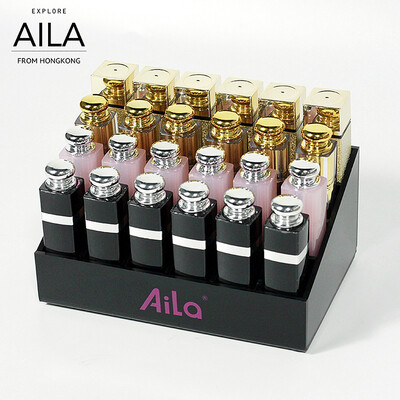 

AILA Black Clear Acrylic 24 Grids Lipstick Holder Acrylic Stand for Lipsticks Lippies Lip gloss Cosmetics Case Storage