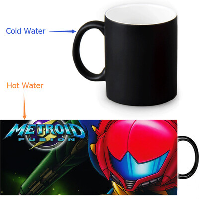 

Metroid 350ml12oz Heat Reveal Mug Color Change Coffee Cup Sensitive Morphing Mugs Magic Mug Milk Tea Cups