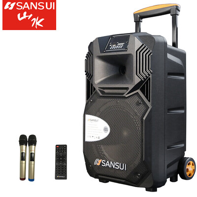 

Shanshui (SANSUI) SS1-12 Квадратный танцевальный аудиогарнинг на открытом воздухе Портативный динамик Высокопроизводительный беспроводной микрофонный динамик
