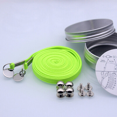 

JUP50 Pairs High-grade Metal Box Packaging Lazy People Without Strong Elastic Lace Without Sneakers Shoelaces Locking Shoe Lace