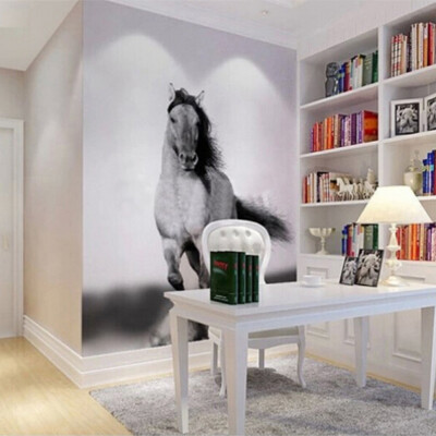 

3D Wall Custom Large Mural Обои Animal Living Room Спальня Диван ТВ Фон Обои Нетканые Murales Лошадь Галопирующая