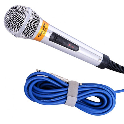

Shinco S1600 Wired Microphone Microphone Mobile Phone K Song Microphone DVD Home Theater Microphone Metal Silver