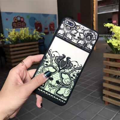 

3D рельеф Винтаж Мандала Цветы матовая Пластик Силиконовая крышка для iphone 5 5s se телефона ясно градиент чехол для IPhone 6 7 8
