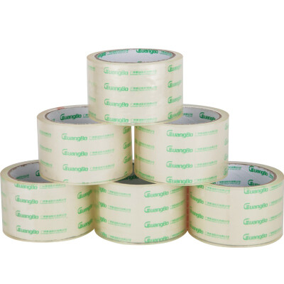 

GuangBo 6 package 60mm 40y high transparent sealed wide tape adhesive office stationery FX-68