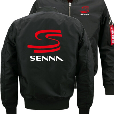 

New HERO AYRTON SENNA Bomber Flight Flying Jacket Winter thicken Warm Zipper Men Jackets Anime Mens Casual Coat 2