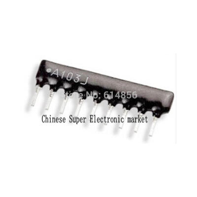 

100PCS 9Pin Resistor Network Array A09-332 3K3 3.3K A332 2.54MM Pin SIP-9