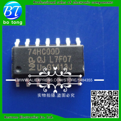 

Free Shipping 100PCS/LOT 74HC00D 74HC00 SN74HC00DR SOP14
