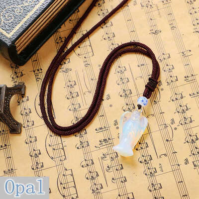 

1 PCS Natural Crystal Party ожерелье Angel Pendant Fine Jewelry Rhinestone Granate Overwatch Music Moana Gravity Falls Gatos