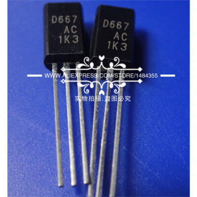 

Free shipping 50PCSLot 2SD667 D667 NPN transistor 1A 120V TO-92L Special sales