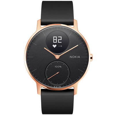 

Nokia (NOKIA) Steel HR Smart Watch Металлическая поверхность Интеллектуальное отслеживание сердечного ритма Плавание Водонепроницаемое напоминание о входящем звонке 36 мм Розовое золото Черный