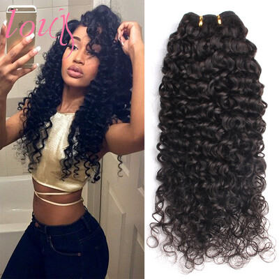 

Unprocessed Brazilian Virgin Hair Deep Curly Weave Human Hair 4pcs lot Brazilian Hair Bundles Curly Wave Natural Black