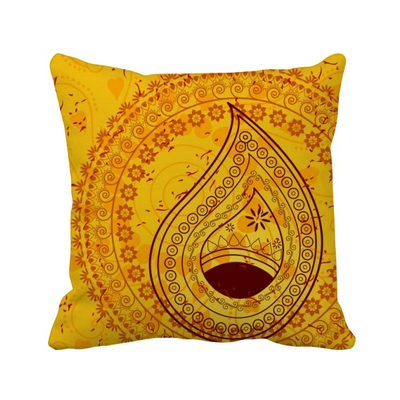 

Printing Repeat Cloth Yellow Colorful Art Square Throw Pillow Insert Cushion Cover Home Sofa Decor Gift
