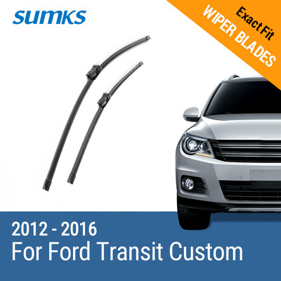 

SUMKS Wiper Blades for Ford Transit Custom 30"&28" Fit Push Button Arms 2012 2013 2014 2015 2016