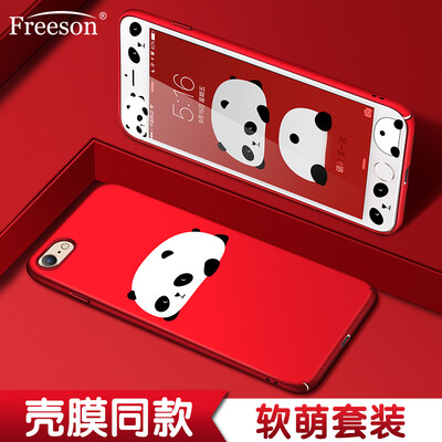 

Freeson Apple iPhone7 & 8 Mobile Shell Apple 7/8 Мультфильм Стальной Скраб Сандалии Окрашенные Мужчины и женщины 4.7 дюймов Защитная крышка + Стеклянная пленка Set Chubby-Red