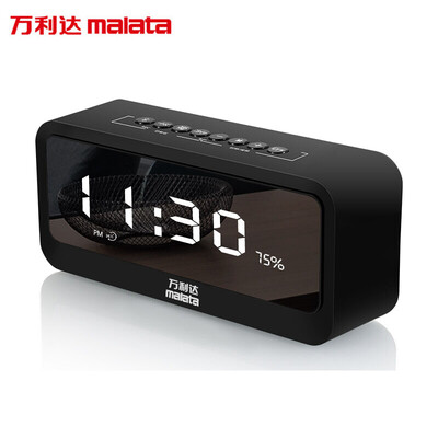 

Malata Audio Bluetooth Speaker Card Сабвуфер Телефон Рабочий стол Будильник Мини-Зеркало Звук S66 Черный
