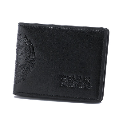 

Molong drivers license leather case male multi-function drivers license wallet driving license document package ultra-thin card package driving license set black